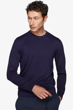 Blue basic crewneck jumper