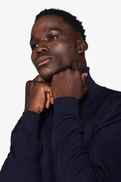 Blue basic turtleneck