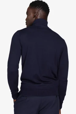 Blue basic turtleneck