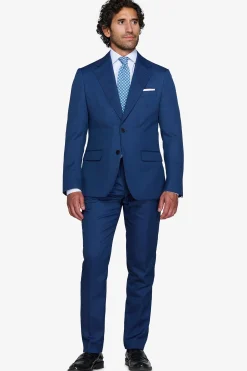 Blue birdseye regular fit suit blazer