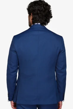 Blue birdseye regular fit suit blazer