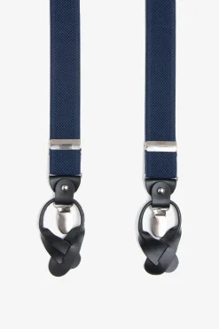 Blue Chevron suspenders