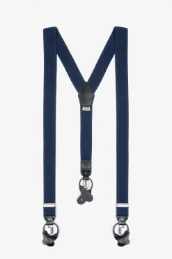 Blue Chevron suspenders
