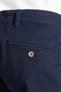 Blue cotton basic chino bermuda shorts