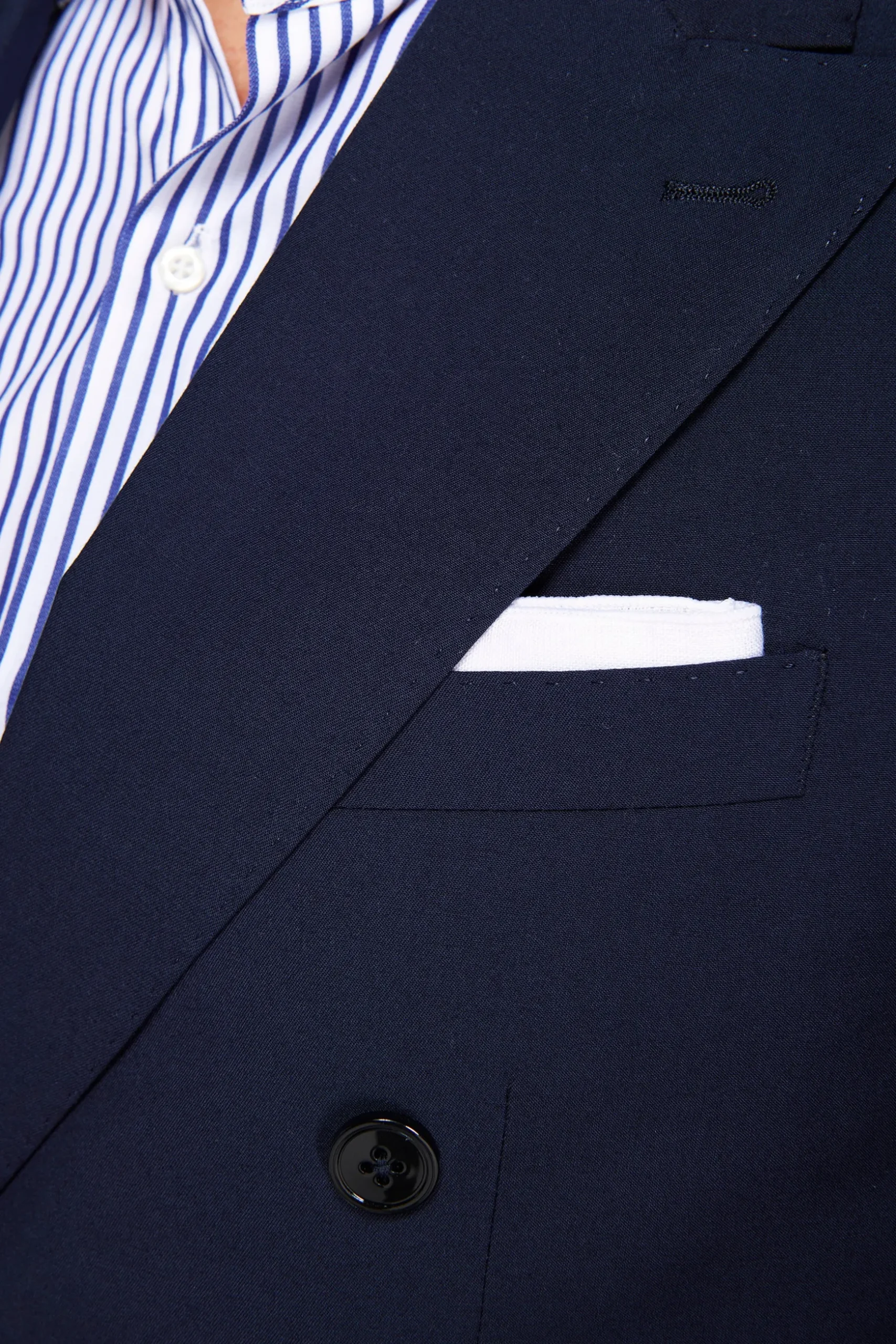 Blue double-breasted blazer