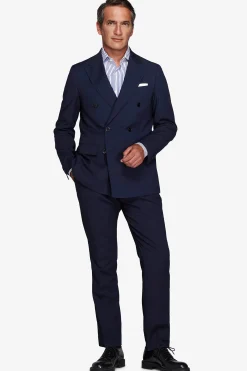 Blue double-breasted blazer