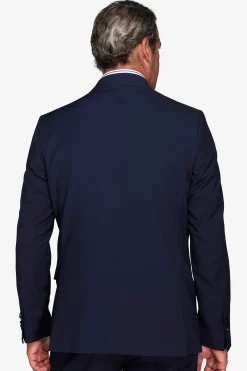 Blue double-breasted blazer