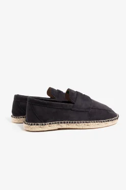 Blue ecosuede loafers