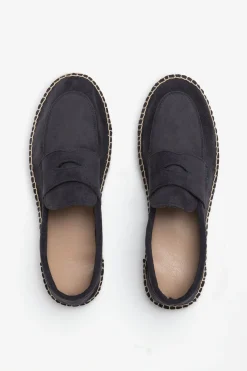 Blue ecosuede loafers