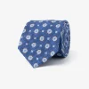 Blue geometric pattern tie