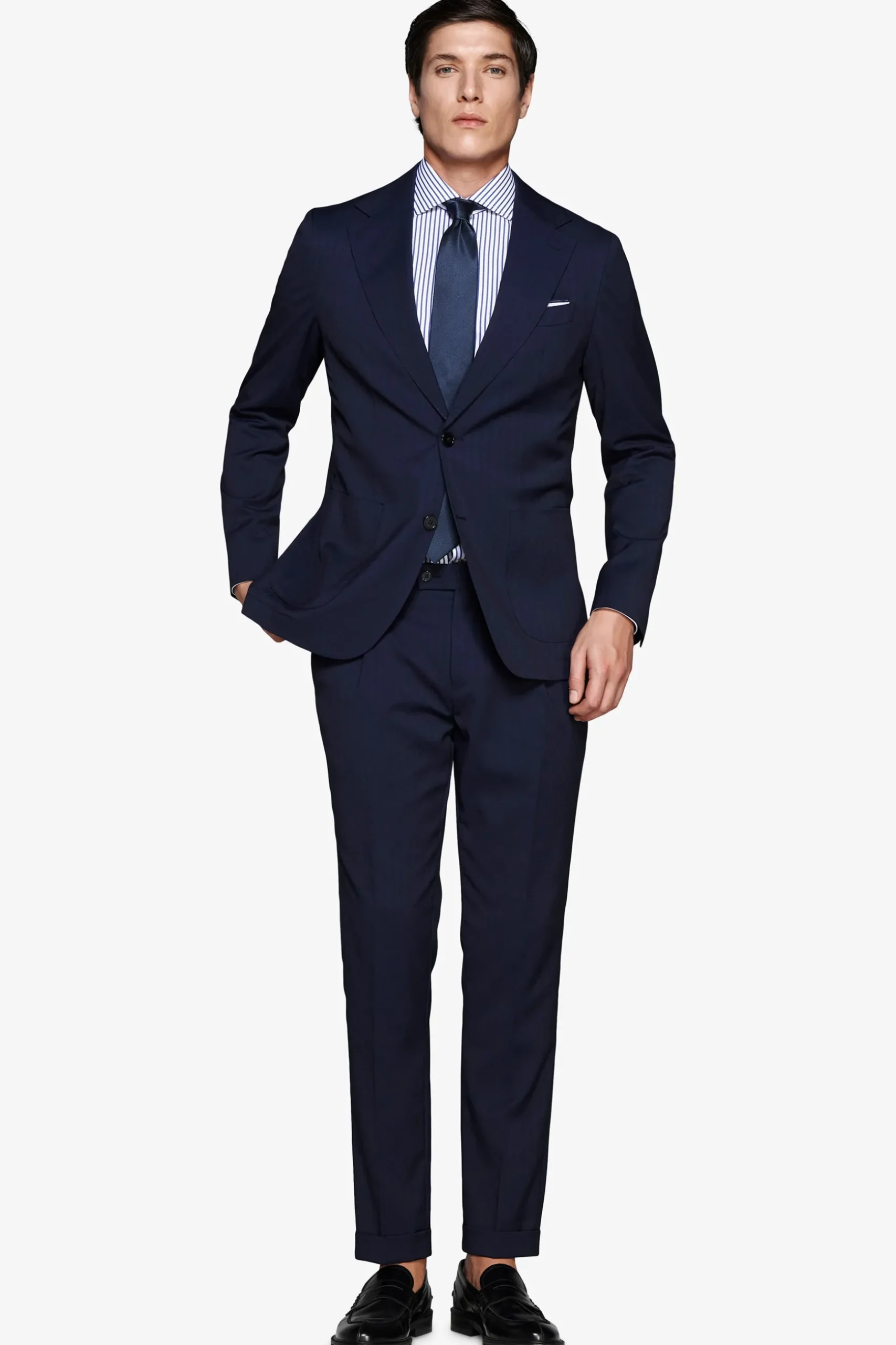 Blue Herringbone blazer