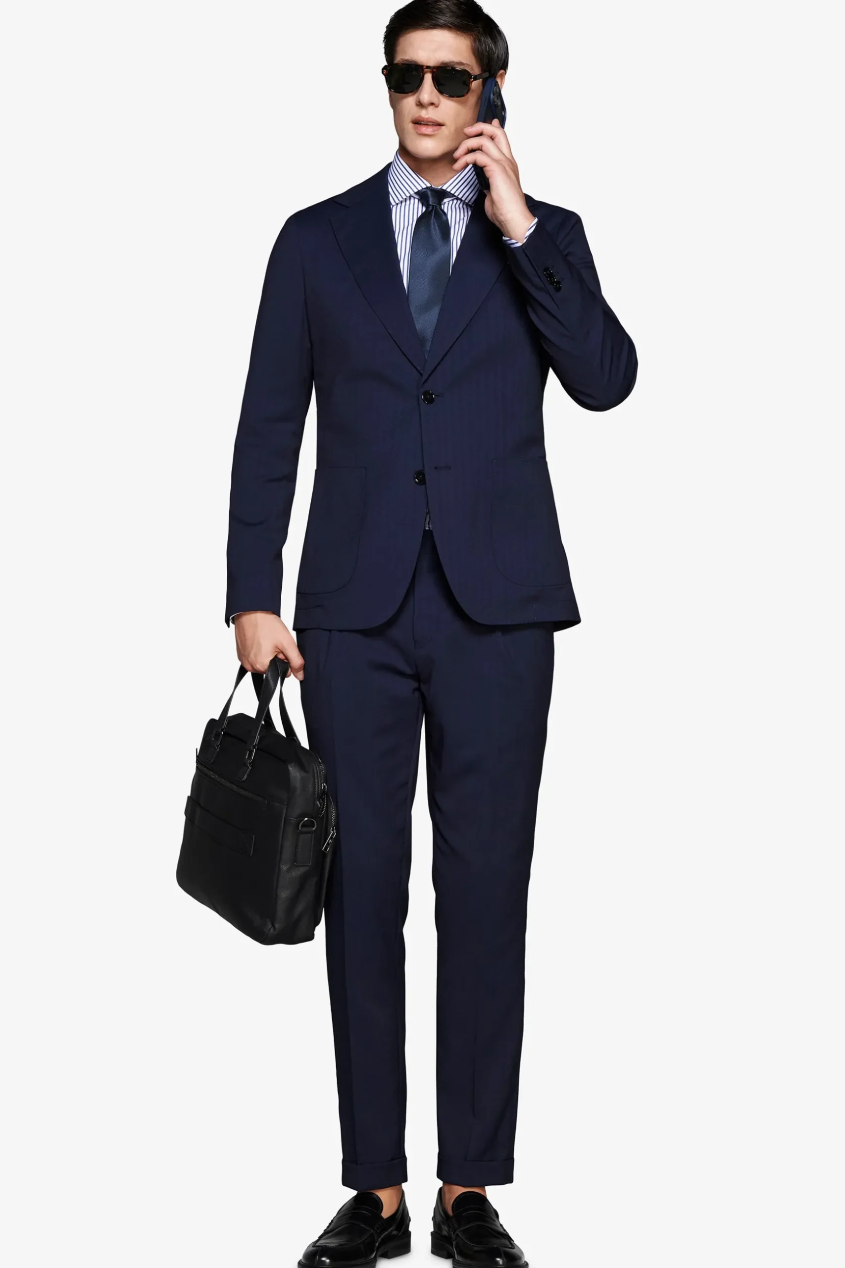 Blue Herringbone blazer