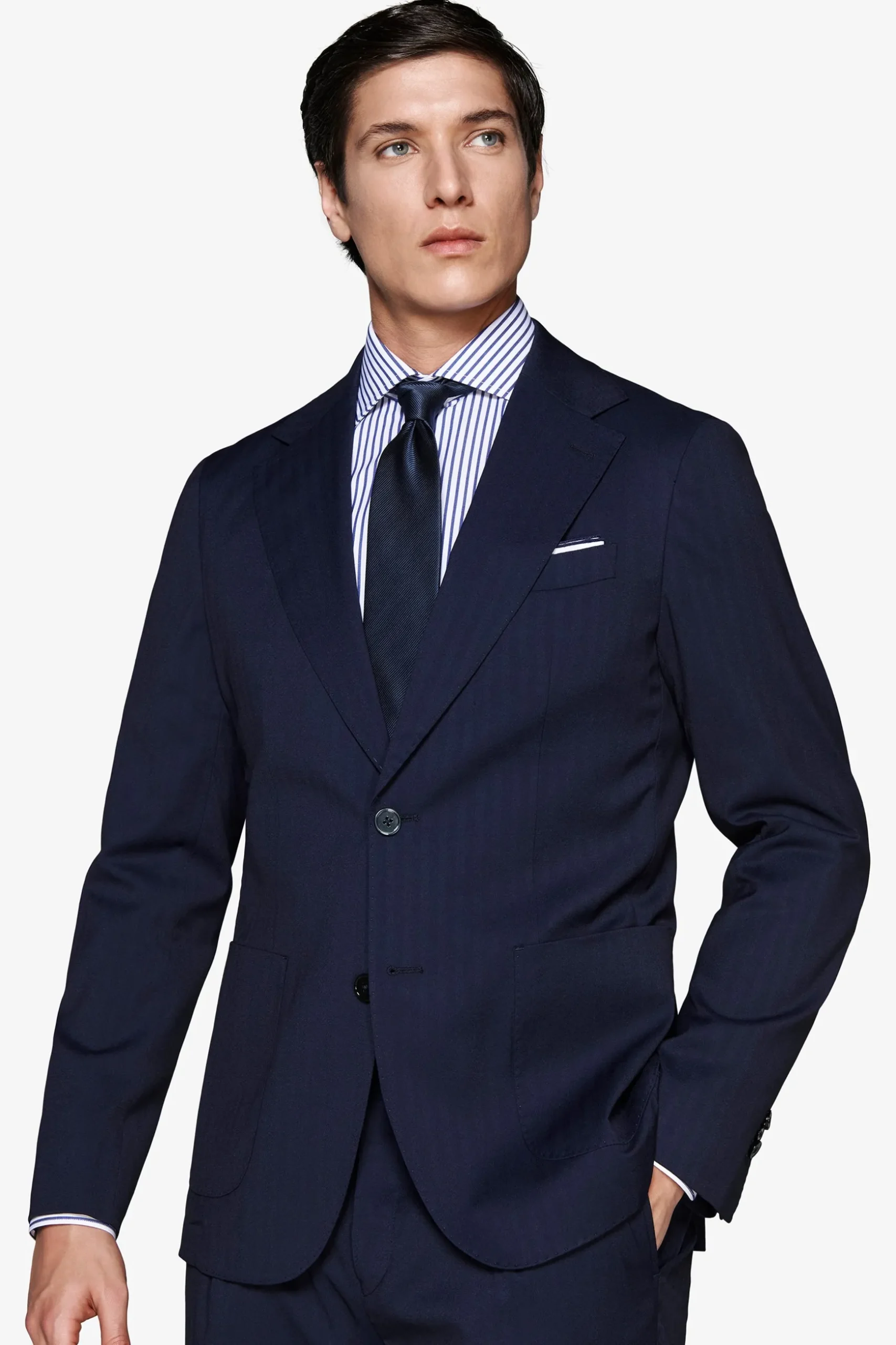 Blue Herringbone blazer