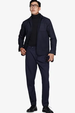 Blue Herringbone short jacket