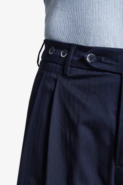 Blue Herringbone trousers