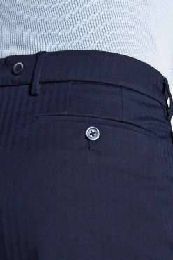 Blue Herringbone trousers