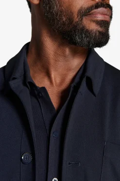 Blue jersey overshirt