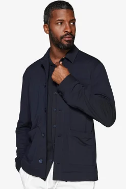 Blue jersey overshirt