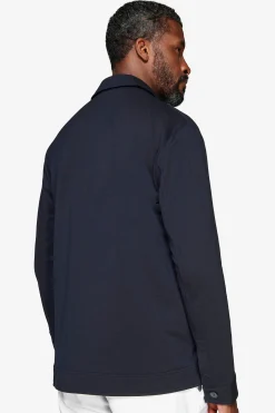Blue jersey overshirt
