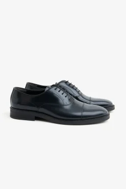 Blue lace-up shoes