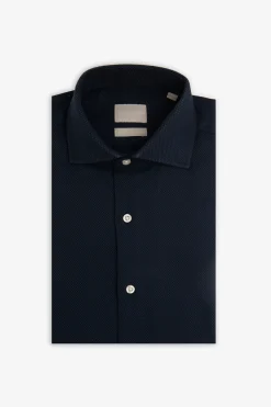 Blue "la Picoco" textured shirt