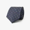 Blue micro floral pattern tie