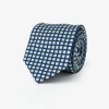 Blue micro flowers print tie