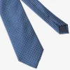 Blue micro pattern jacquard tie