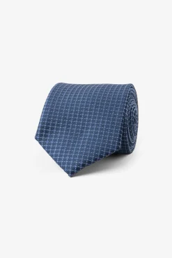 Blue micro pattern jacquard tie