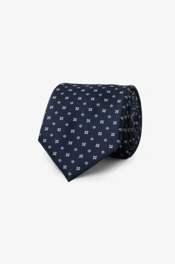 Blue micro pattern jacquard tie