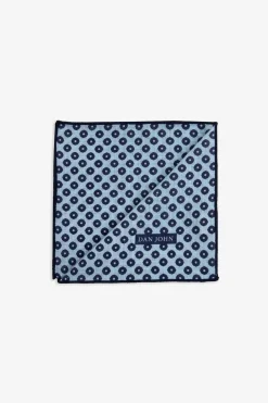 Blue micro pattern pocket square
