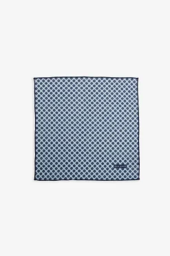 Blue micro pattern pocket square