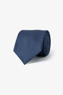 Blue micro-pattern tie