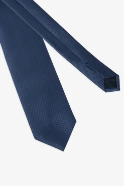 Blue micro-pattern tie