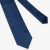 Blue micro-pattern tie
