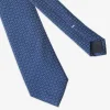 Blue micro pattern tie