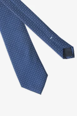 Blue micro pattern tie