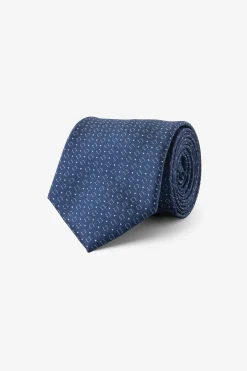 Blue micro pattern tie