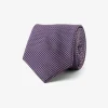 Blue pin-dot micro pattern tie