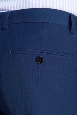 Blue pinpoint-weave suit trousers