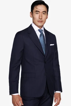 Blue pinstripe blazer