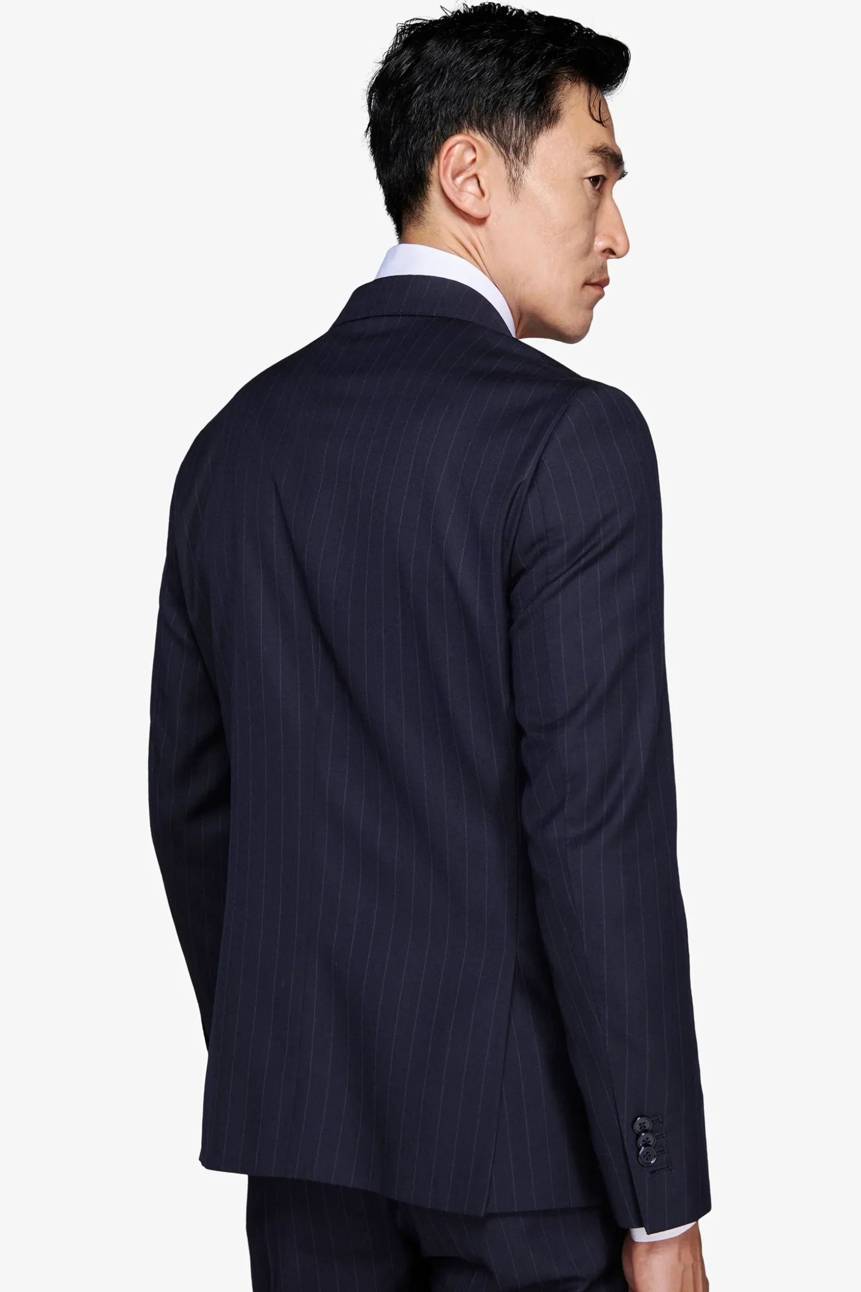 Blue pinstripe blazer