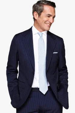 Blue pinstripe blazer