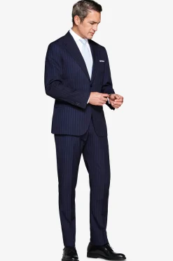Blue pinstripe blazer