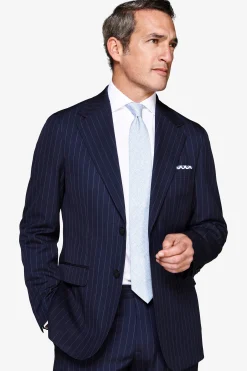 Blue pinstripe blazer