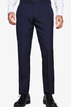 Blue pinstripe trousers