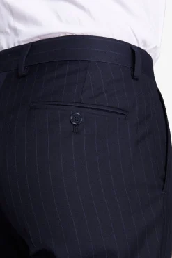 Blue pinstripe trousers