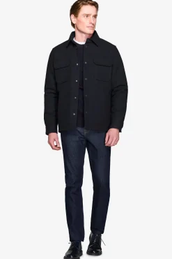 Blue quilted overshirt