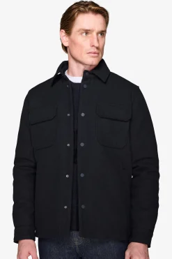 Blue quilted overshirt