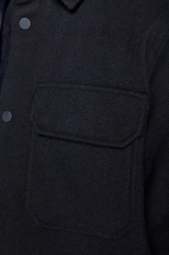 Blue quilted overshirt
